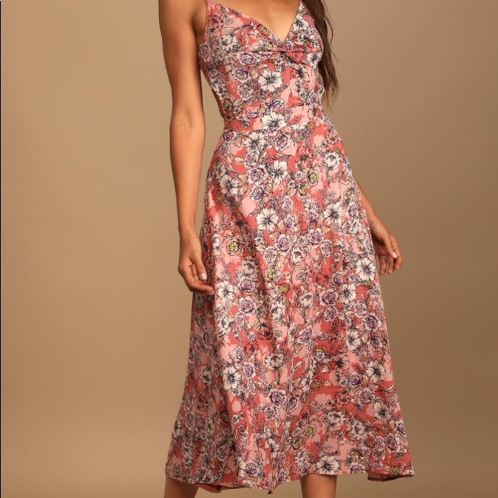 Lulus floral midi dress
